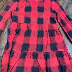Old Navy Red and Black Checkered Top